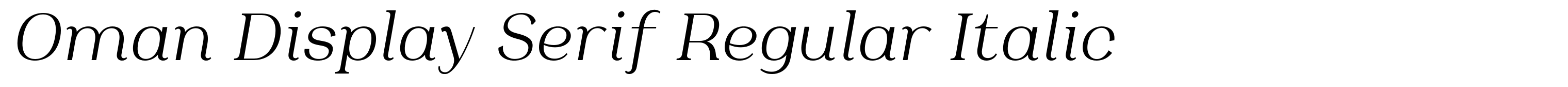 Oman Display Serif Regular Italic